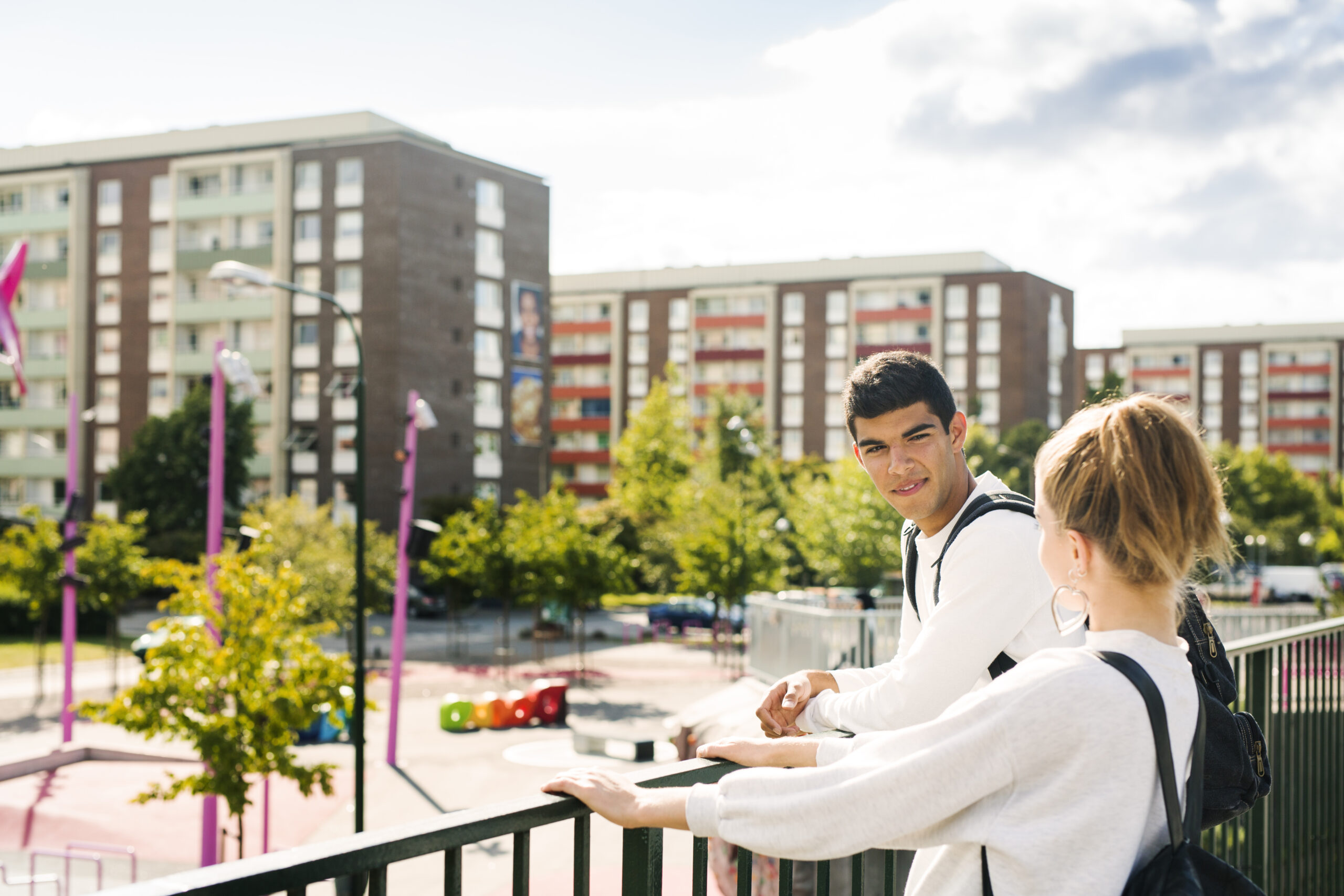 Young couple spending time outdoors